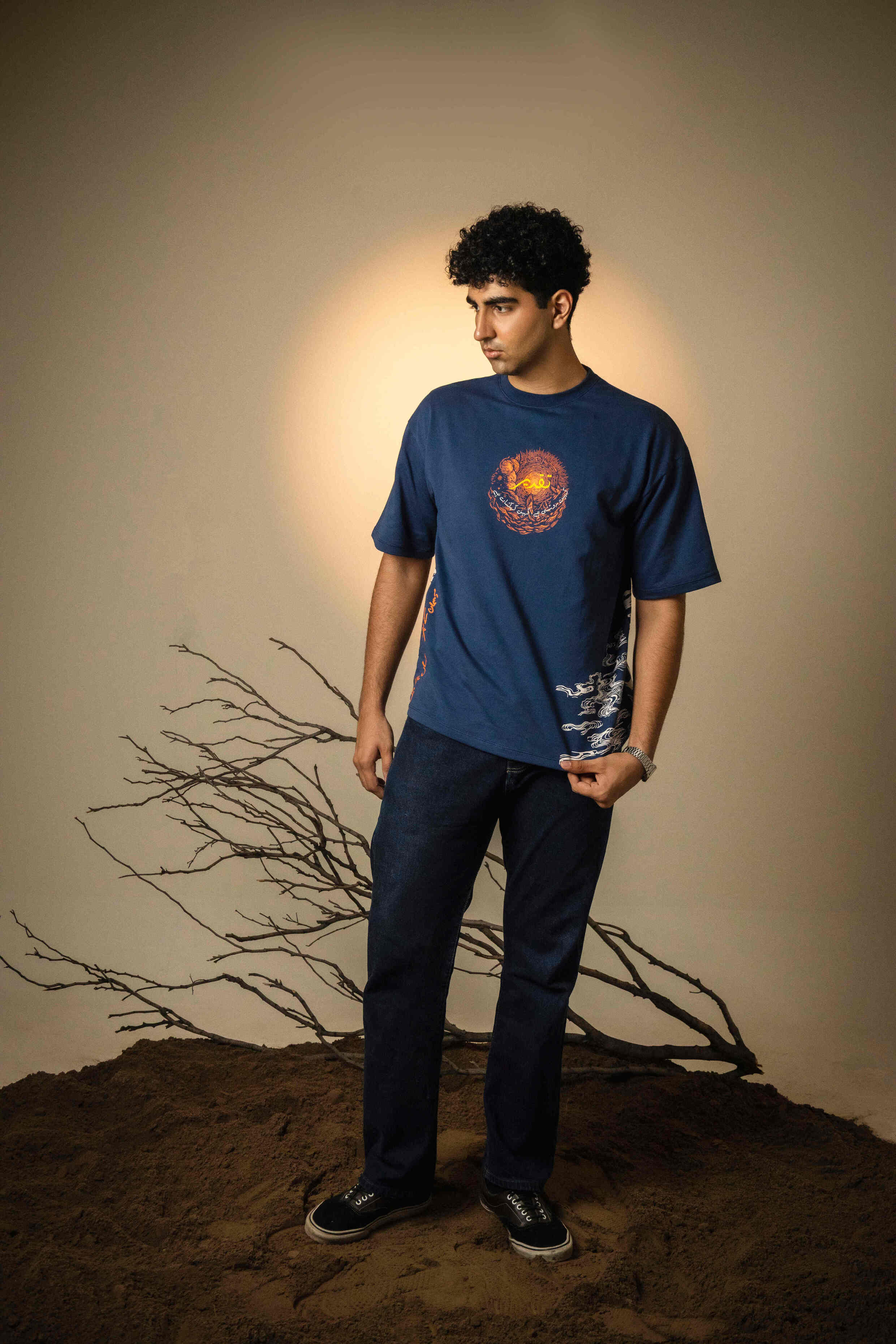 TALAASH - Blue - Drop Shoulder Tee
