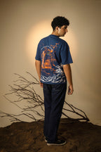 TALAASH - Blue - Drop Shoulder Tee