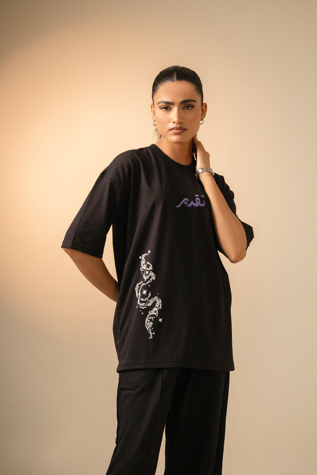 Taqdeer Essentials - Slim Fit Drop Shoulder - Black - Vol. 02